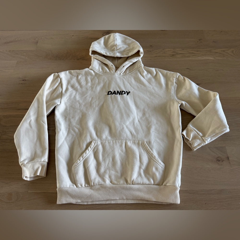 Dandy Worldwide "I Need Space" graphic hoodie cream MEASUREMENTS